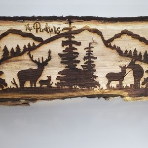 Live Edge Laser Engraved Home Decor